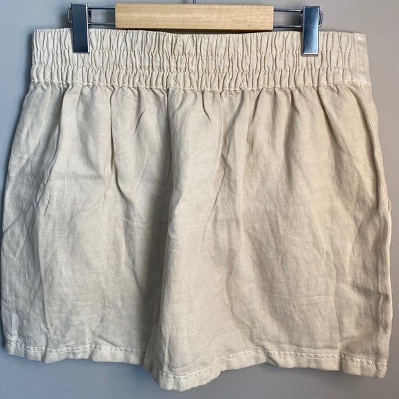 Aerie Women's NWT‎ Cream/Beige Linen Blend Mini Skirt Size Large - Picture 4 of 14